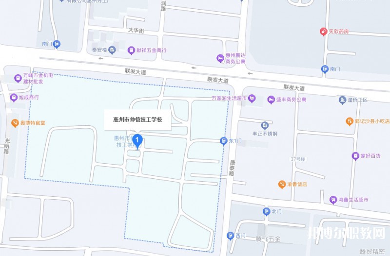 惠州市仲愷技工學(xué)校地址，乘車路線